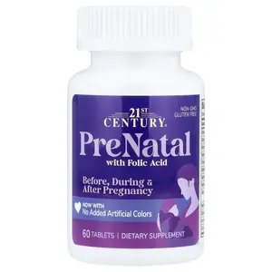 21st Century PreNatal with Folic Acid, 60 Tablets