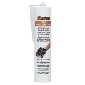Vibra-Tite Copper RTV Silicone Gasket Maker, Model 99230, 300 mL Cartridge, High Temp Operating Range (-65 to 700°F), 24 hr Full Cure Time