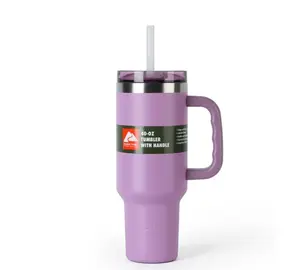 Ozark Trail 40 oz Insulated Stainless Steel Tumbler with Handle New Lilac Colorful Drinkware