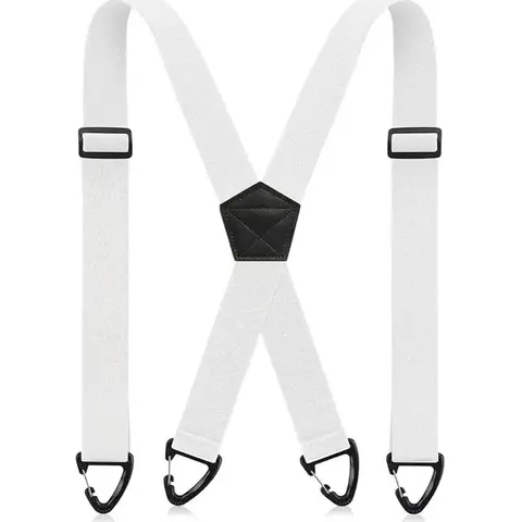 1.5-Inch Wide Adjustable X-Back Hidden Suspenders - Heavy-Duty Under-Clothing Suspenders for Men - Work, Formal Wear, All Body Types
