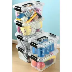 Stackable Clear Storage Containers 7 Quart, 6 Pack Organizer Bins with Lids and Secure Buckle Latches, Durable Handle for Easy Transport, Space-Saving Pantry Office Classroom Storage Solution Boxes Kitchen Plastic Set sugar  jar bee charm living room bedr