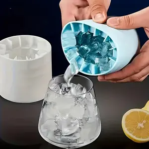 Food Grade Silicone Ice Cube Tray, Round Ice Mold for Home Use, Small Ice Molds for Making Ice Cubes, Easy to Use Ice Maker Tool