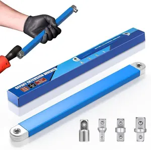 Upgraded Impact Ready Offset Extension Wrench Set with 1/2" 1/4" & 3/8" Square Drive Adapters for Tight Reach Fasteners Universal Tools