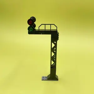 Urban Rail Transit Signal Light Building Blocks, 38pcs/set Train Railway Signal Lights, Stacking Building Blocks, DIY City Series Road Traffic Light Assembly Toy Model