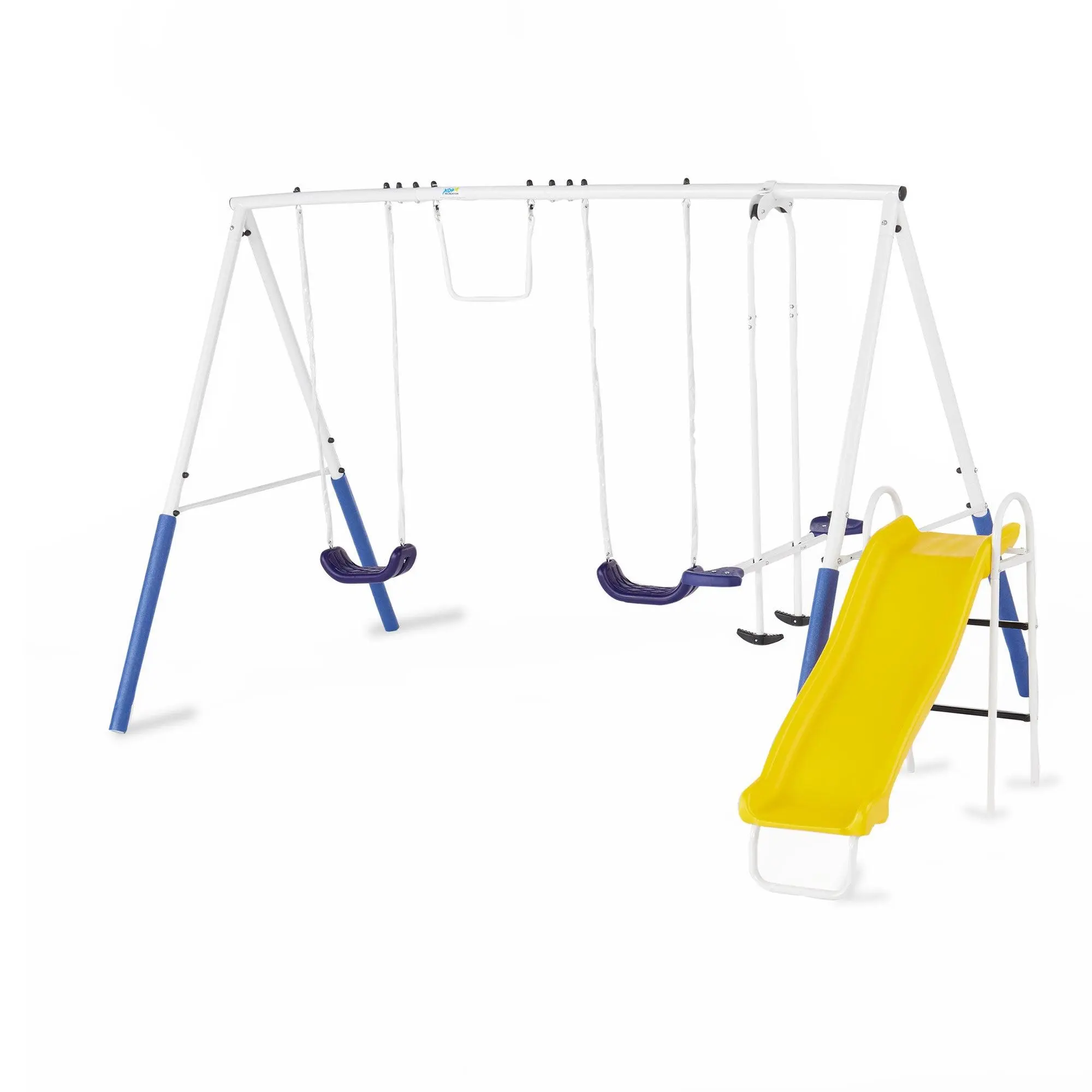 XDP Recreation Blue Ridge Play Outdoor Swing Set with Glider, 2 Swings & Slide XDP Recreation Blue Ridge Play Outdoor Swing Set with Glider, 2 Swings & Slide