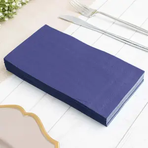 50-Pack Paper Napkins 2-Ply Soft Navy Blue - Dinner Party Napkins