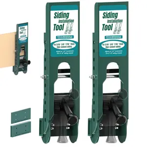 Siding Installation for 5/16-Inch, 3/8-Inch, 7/16-Inch Fiber Cement Siding, Lap Siding Mounting Gauge with Reveals, Polycarbonate Body, 2 Packs, green