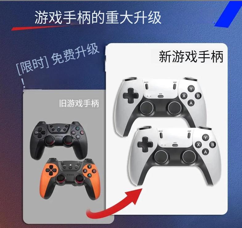 2026 Mass Games Retro Game Console with 40000+ Built-in Games 23 Emulators 2 Wireless Controllers & 128GB SD Card Perfect for Kids & Adults Portable Gaming System - Button, Hdmi