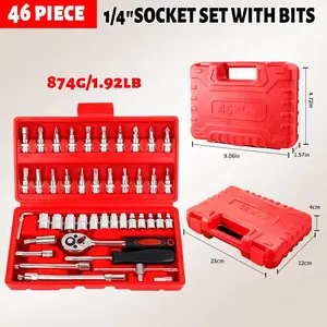 【summervibes】46-in-1 Multi-Function Socket Wrench Set, All-in-One Portable Repair Tool for Car, Bike & Home Fixing