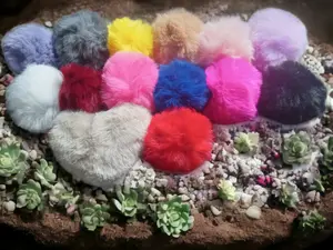 Soft & Fluffy Pom-Poms for Keychains & Purse Decorations - Fashion Accessories