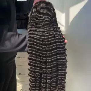 13x4 Transparent Water Wave HD 13x6 Lace Frontal Wig Burmese Curly Wigs Human Hair Deep Wave Glueless Pre plucked Wig
