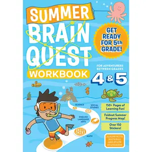 Summer Brain Quest: Between Grades 4 & 5 by Workman Publishing, Bridget Heos, Claire Piddock, Edison Yan, Chad Thomas, Kim Tredick [Paperback Book]