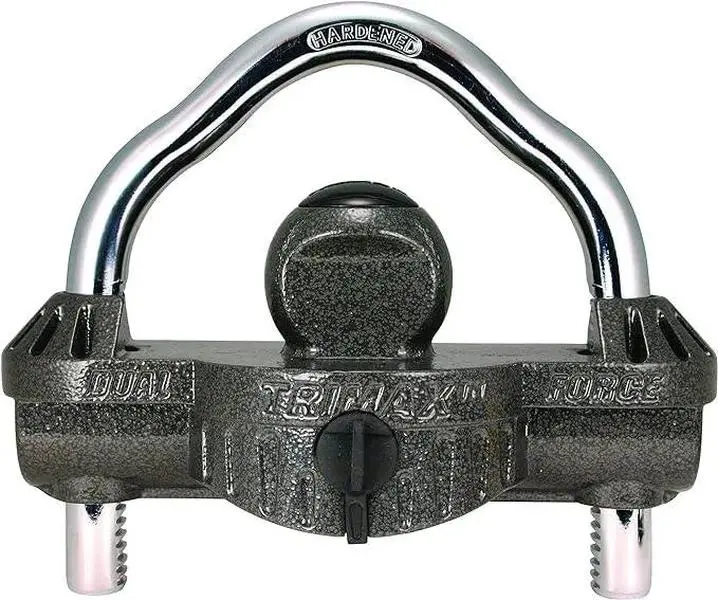 Trimax UMAX50D Universal Trailer Coupler Lock – Dual Ratchet, Ball & Clamp Style