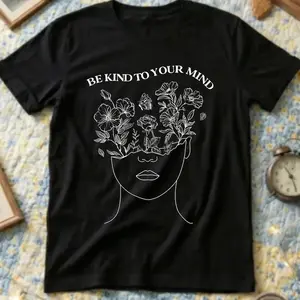 Be Kind To Your Mind Mental Health Matters Shirt Anxiety Relief Depression Support Tee Self Love Journey Healing Era Comfort Clothes Therapy Outfit Wellness Gift