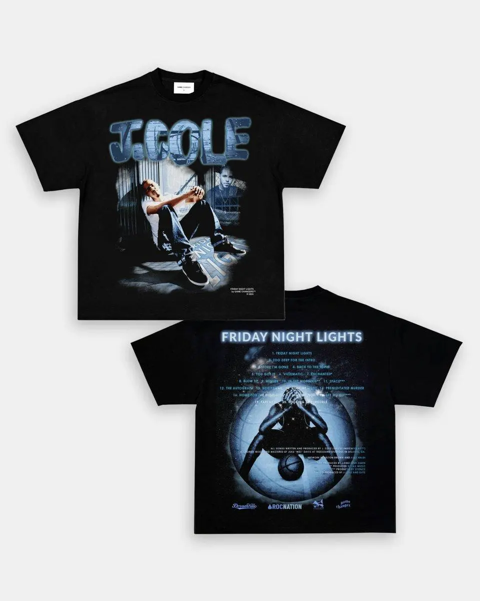 Women's Casual Short-Sleeve Friday Night Lights T-Shirt - J. Cole 2014 Forest Hills Drive Vintage Rap Graphic Top, Hip Hop Fan Retro Music Apparel T07241, Shortsleeve, Tshirt