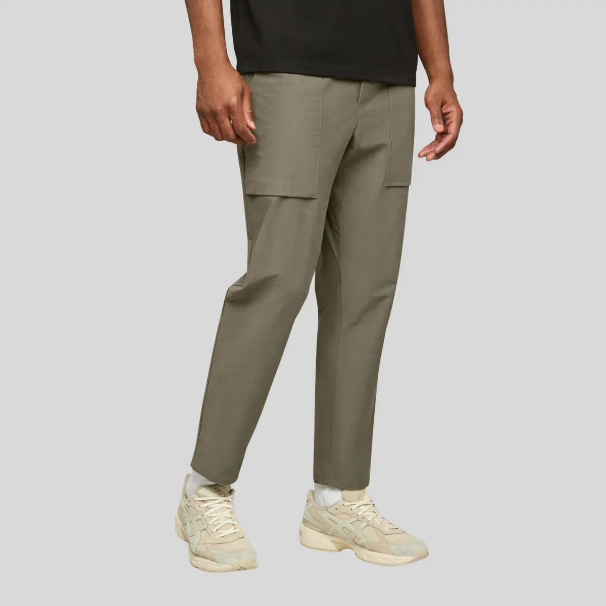 Cuts | Icon Pull-On Cropped Pant Men's | Classic Fit Straight Leg Stretch Cotton Blend | Ankle Length Drawstring Utility Pant