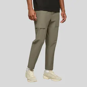 Cuts | Icon Pull-On Cropped Pant Men's | Classic Fit Straight Leg Stretch Cotton Blend | Ankle Length Drawstring Utility Pant