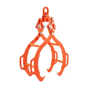 36-in Heavy Duty Steel Eagle Claw 4-Claw Log Lifting Tongs, 3300lbs Lift Capacity Swiveling Timber Grapple, Log Skidding Tongs for Trucks, Tractors, Forklifts, Tongs For Forklifts