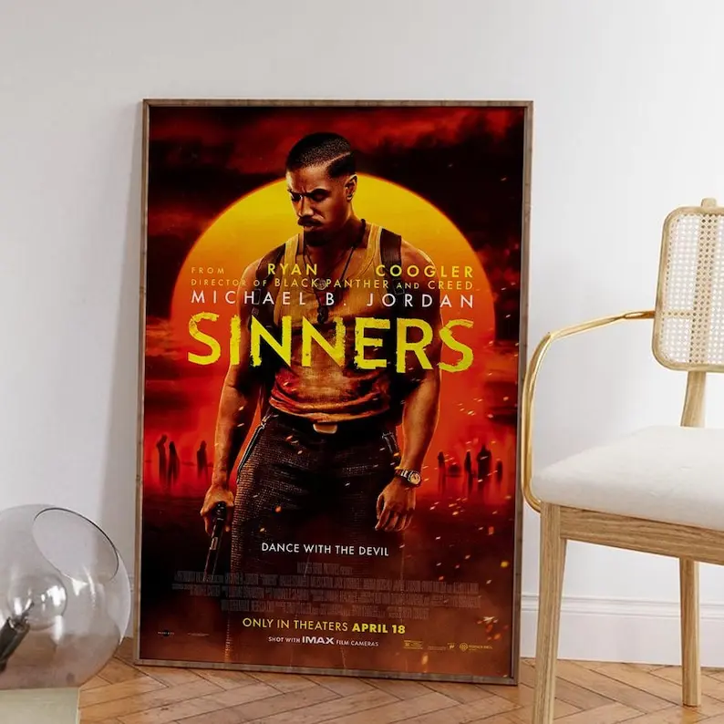 Sinners Movie Poster, High Definition Quality Paper Art Print,  Movie Print, Wall Art, Gift for Film Fans