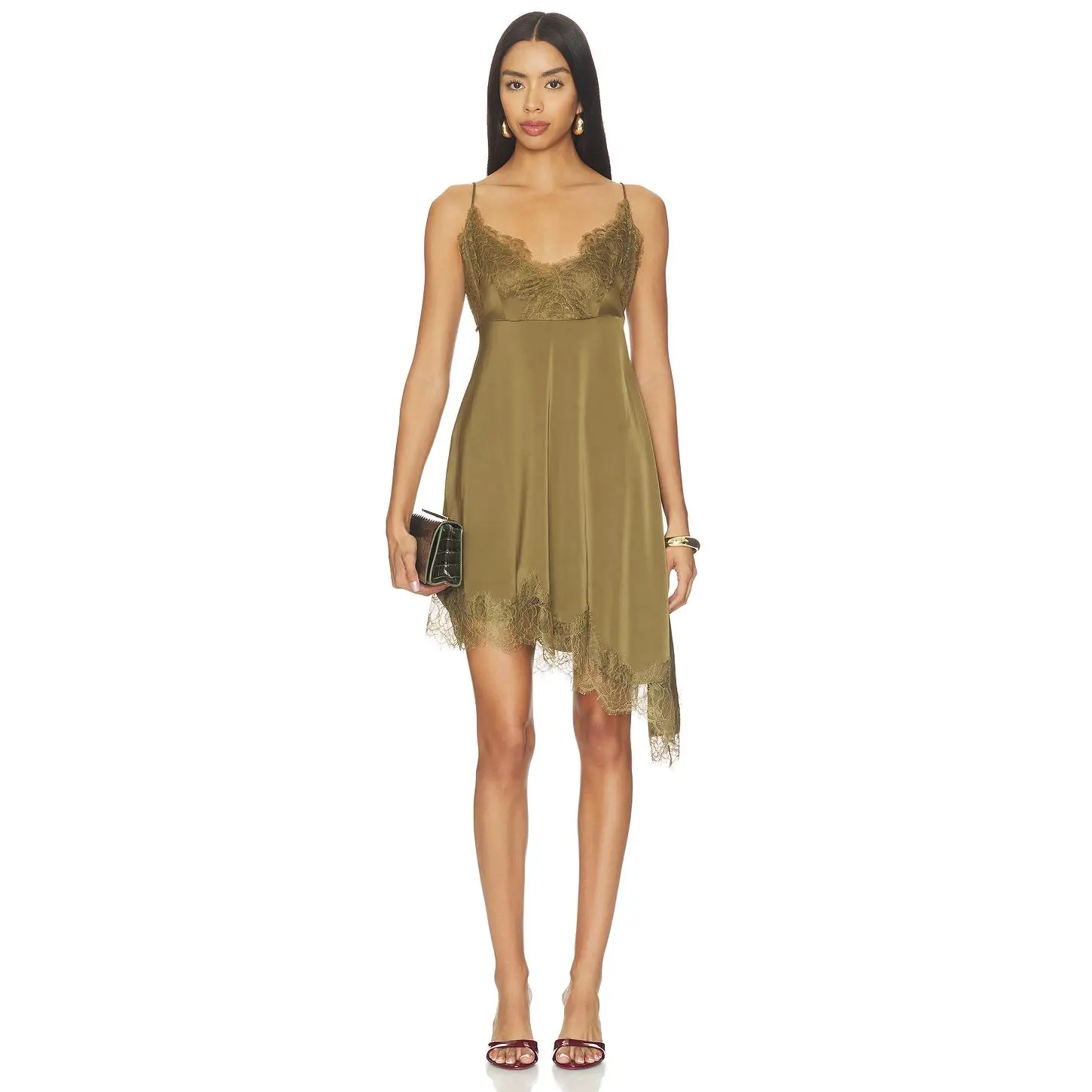 Gestuz Lalou Dress in Military Olive Green