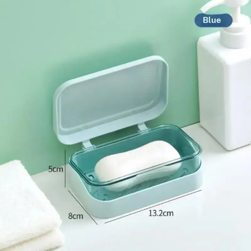 Creative Simple Transparent Soap Box, Plastic Drainage Soap Holder, Bathroom Soap Dish, Dormitory Soap Container, Balcony Soap Case, Self Draining Soap Dish, Soap Bar Holder, Soap Dish With Drainage