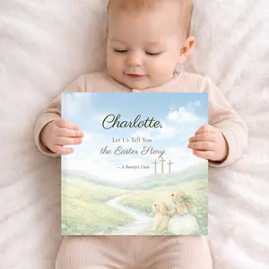 Personalized Easter Book for Kids | Christian Easter Story Told Through the Bunnies’ Eyes, Custom Children’s Picture Book with Child’s Name, Meaningful Faith-Based Easter Keepsake Gift