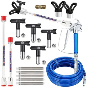 17-Piece Airless Spray Gun Accessories Set, Paint Sprayer Equipment Auxiliary Tools, Essential Kit for Painting Machines, Paint Spraying Tool