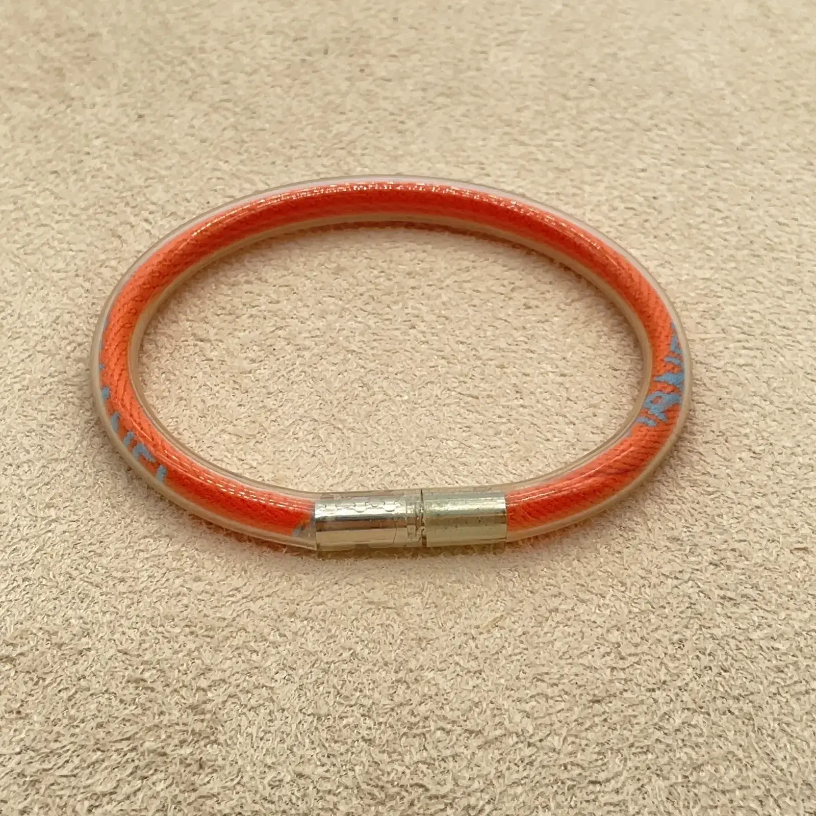 Pre-owned Chanel Coco Mark Orange Bracelet 12805245682/545256