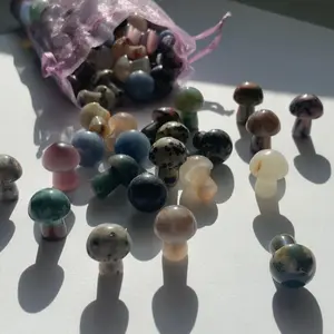 Mushroom crystal carvings