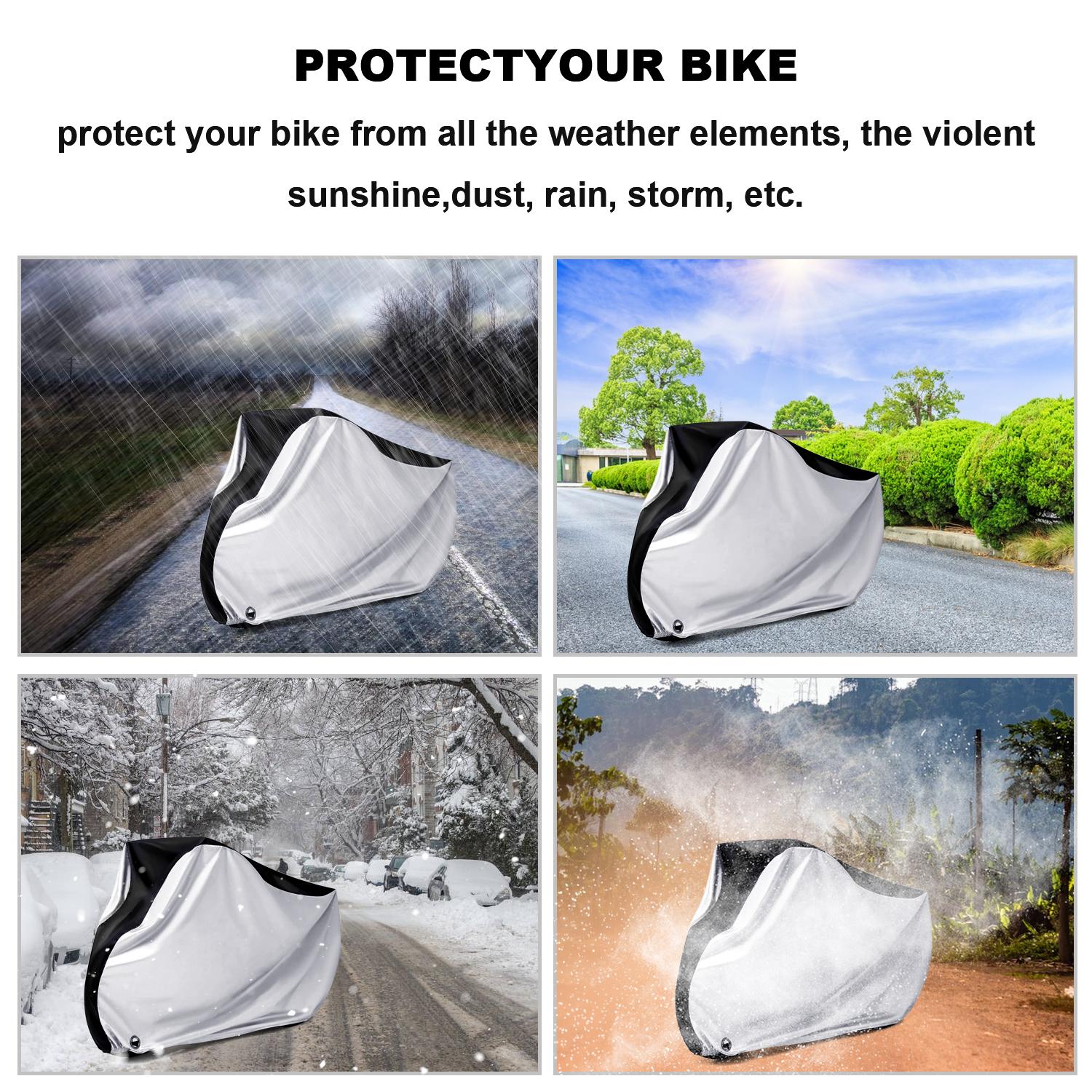 Bike Cover Waterproof Outdoor, Bicycle Cover Outdoor Storage Waterproof Protect from Rain Dust UV for Ebike Electric Bike Mountain Road Bike (L for 1 Bike) Bike Cover Waterproof Outdoor, Bicycle Cover Outdoor Storage Waterproof Protect from Rain Dust UV for Ebike Electric Bike Mountain Road Bike (L for 1 Bike)