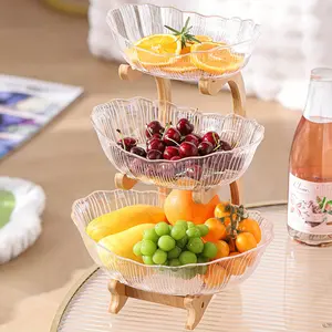 1pc Plastic Multi-Layer Tray, Household Kitchen, Dining Room, Living Room Multi-Functional Storage Tray, Snack and Candy Dish, Pastry Storage Cake Tray, Serving Tray, Layered Serving Tray, Food Service Display Stand, Industrial Fruit Plate