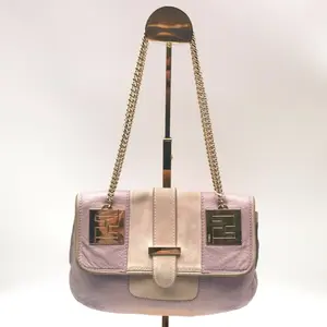 Pre-owned FENDI cowhide Shoulder Bags black calfskin shoulder bag