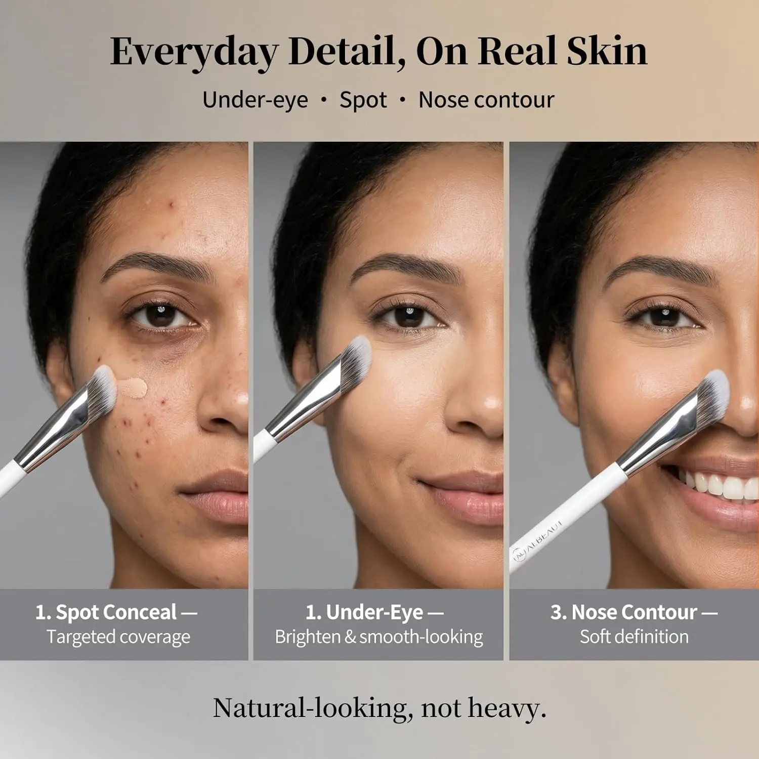 Concealer Brush, Angled Under Eye Makeup Small Foundation Precision Face Blending Brush (193 concealer brush) Concealer Brush, Angled Under Eye Makeup Small Foundation Precision Face Blending Brush (193 concealer brush)