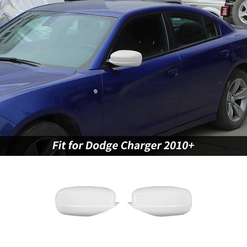 CARBON FIBER For Dodge Charger 2010-2020 Side Door Mirror COVER TRIM SHELL ABS