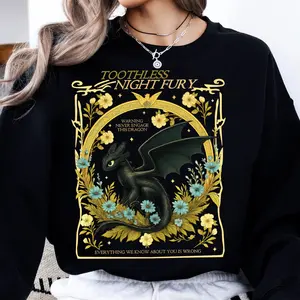 Retro ToothIess HTTYD Dragon Unisex Tshirt Sweatshirt Hoodie
