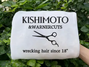 Embroidered Kishimoto and Warner Crewneck, Shatter Me Sweatshirt ,Embroidery Shatter Me Merch Hoodie, Aaron Warner Sweatshirt ESH440.DT