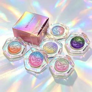 SheenEffect Monet’s Garden Collection Eyeshadow,Multichrome Face Highlighter Palette,Shades for Party & Festival Looks，High-pigment, Zero Fallout, Vegan & cruelty-free, Buildable Glitter Finish Cosmetic Bronzer