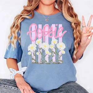 Comfort Colors Oopsie Daisy Graphic TshirT, Graphic Tee for Women, Casual Flower Print tShirt, Soft Cotton Vintage Aesthetic Tee