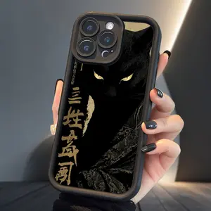 Black Panther Soft Case for iPhone 17 Air 16 16e 15 14 13 12 11 Pro Max Plus X XS Shockproof Silicone Cover with Patterned Design for Full Body Protection