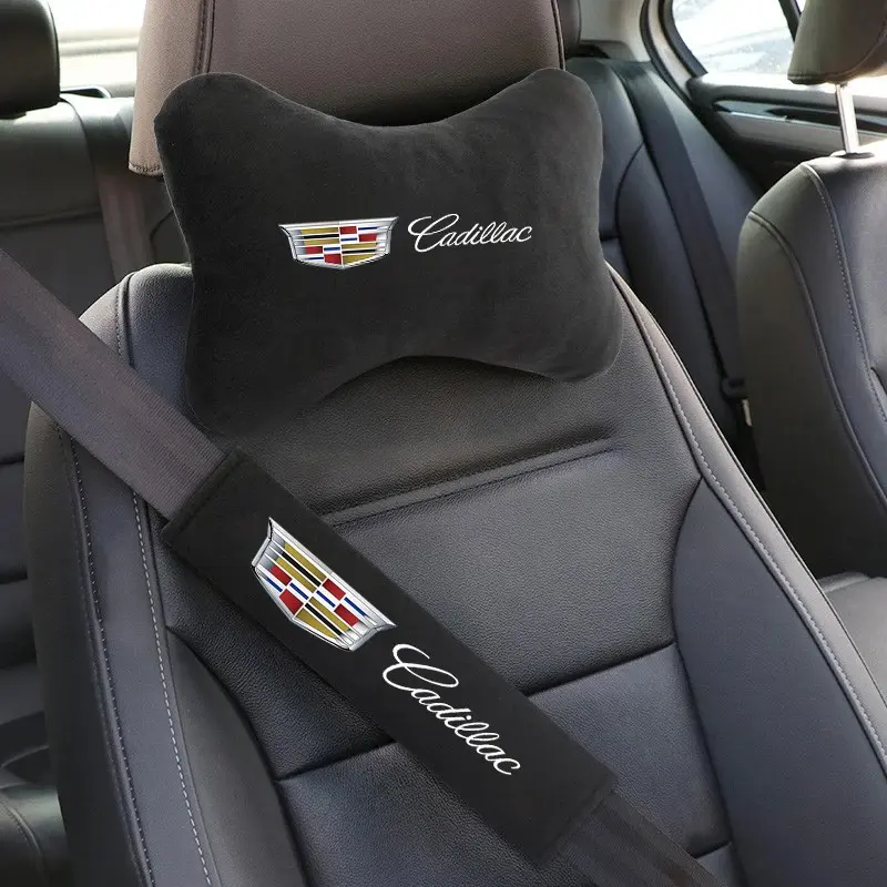 Fashion Car Seat Neck Pillow Headrest Shoulder Pad, Comfortable Travel Accessory for Cadillac Models, Essential Auto Interior Upgrade