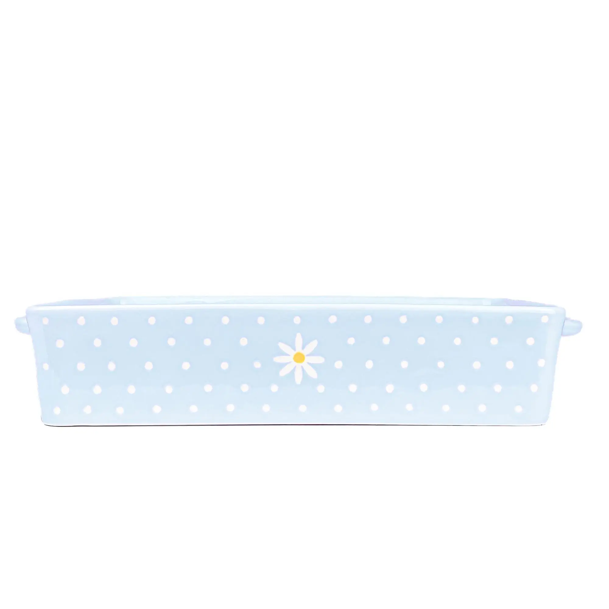 10 Strawberry Street Daisy Polka Dot Rectangle Baker