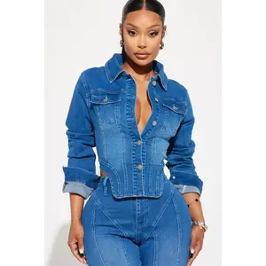 Maison Stretch Denim Trucker Jacket - Dark Wash U