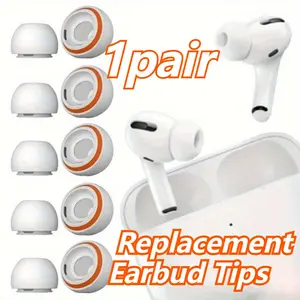 1 pair of universal earbuds with ear tips, mesh covers, slow-rebound ear cushions, and accessories; soft and comfortable earbuds with dust filters