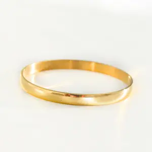 CLASSIC BANGLE BRACELET | 18K PVD Gold Plated Waterproof & Non Tarnish Durable Jewelry Minimalist Staple Worn at Paris Fashion Week