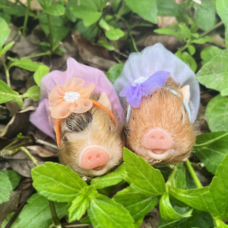 5inch/12cm 5 Styles Cute Mini Piglets Full Body Silicone Dolls with 3 Sets Mini Outfits for Each Lovely Piglet Doll Handmade Painted Newborn Dolls Perfect Gifts For Birthday