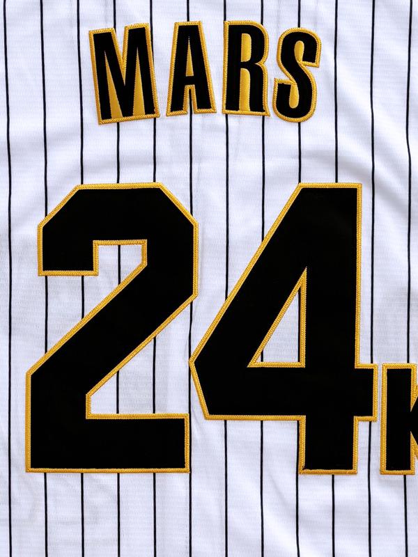 Hooligans 'Mars' 24K Baseball Jersey Men White Red Embroidery Festival Shirts Gift Party S~3XL