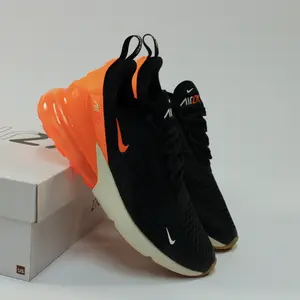 Nike Air Max 270 Black Phantom Total Orange Mens Sneakers Athletic Shoe NEW Authentic AH8050-030