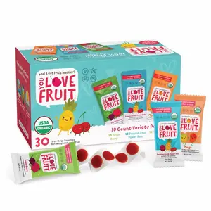 You Love Fruit YLF 30ct Variety Pack - USDA Organic Super Berry Passion Fruit & Mango Fruit Snacks - 30 Count Pack of .5of pouches