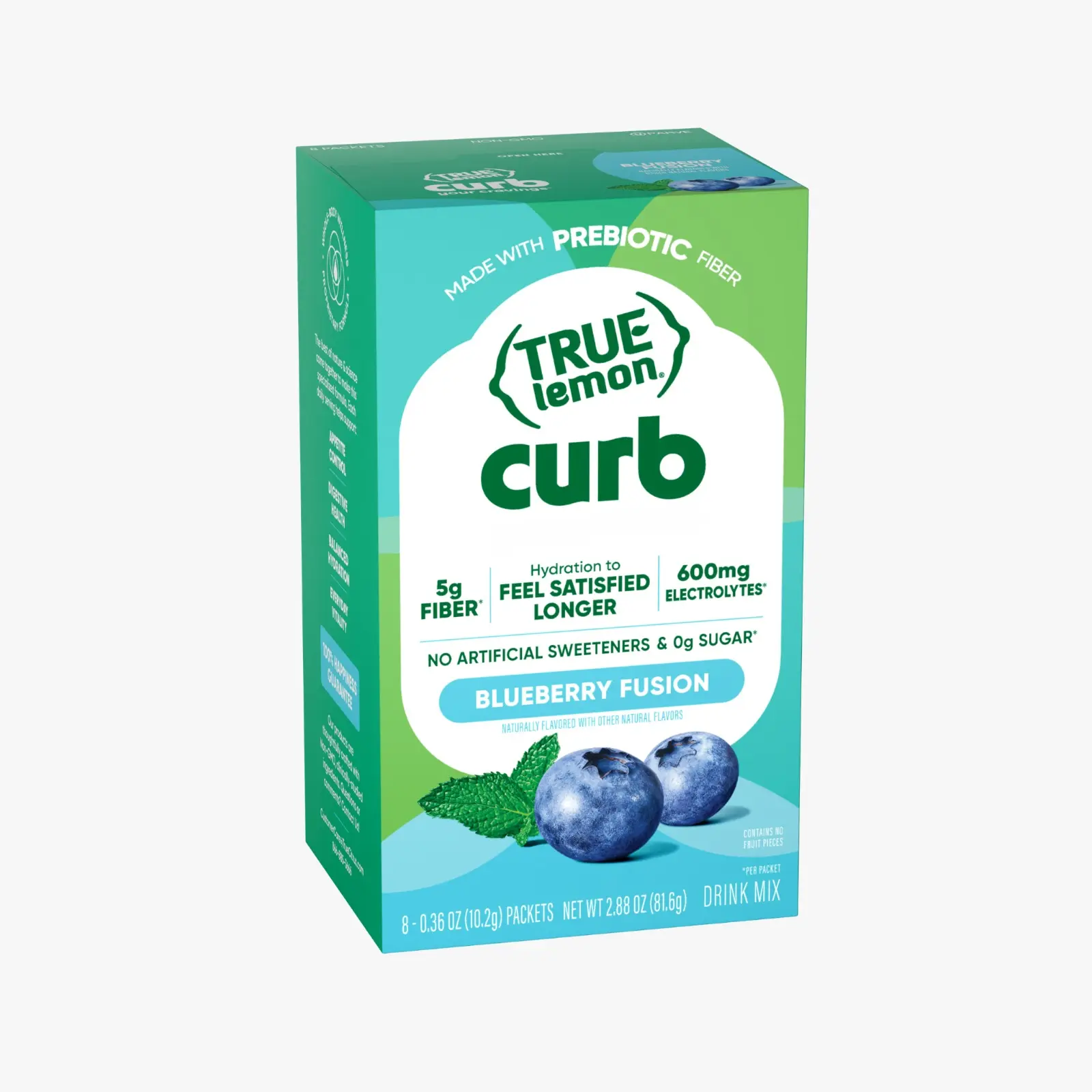 True Lemon Curb Blueberry Fusion | Prebiotic Fiber + Electrolyte Drink Mix with Green Tea True Lemon Curb Blueberry Fusion | Prebiotic Fiber + Electrolyte Drink Mix with Green Tea