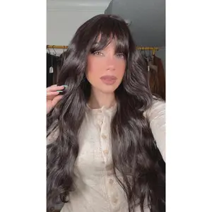 EllaRae | Sadie Wig | Long Dark Brunette Wavy with Bangs